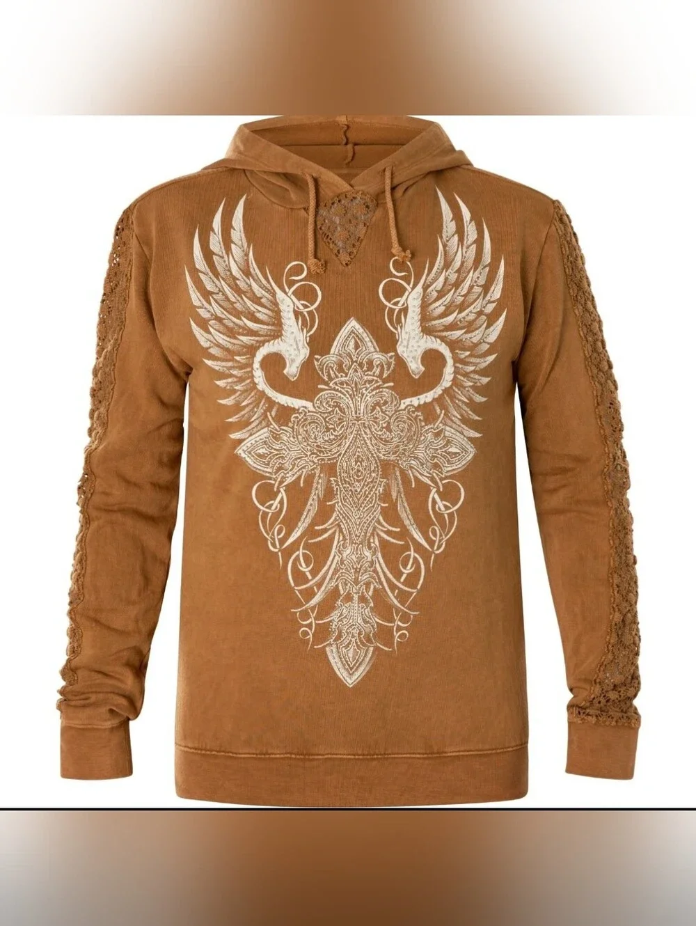 NWT! Buckle Affliction Summer Women's Studded Distressed Knit Canyon Hoodie XS